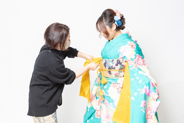 成人式,晴れ着,ふりそで